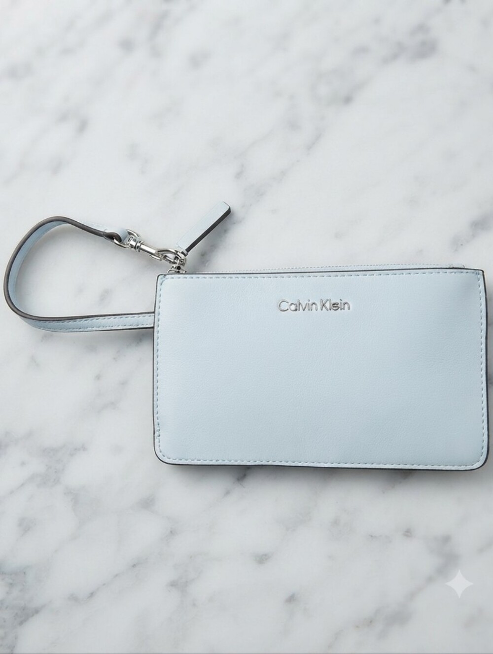 Calvin Klein NWOT Baby Blue Wristlet Clutch